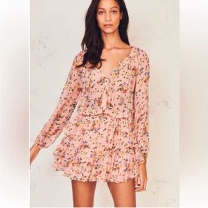 LoveShakeFancy Silk Midi Ruffled floral Tiered Dress